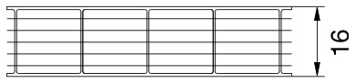 Technische Zeichnung Stegplatte solar control 16 mm