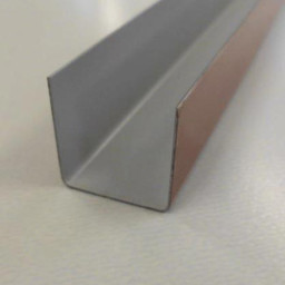 U Profil Winkelblech 25 x 25 x 25 mm - 90° - Aluminiumblech 25 my polyester beschichtet
