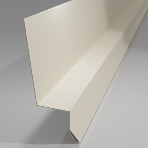 Tropfkantenprofil über Tür/Fenster für 20 Trapez-/18 Sinnusprofil 60x25x15x10 mm - Aluminium 25 my polyester beschichtet