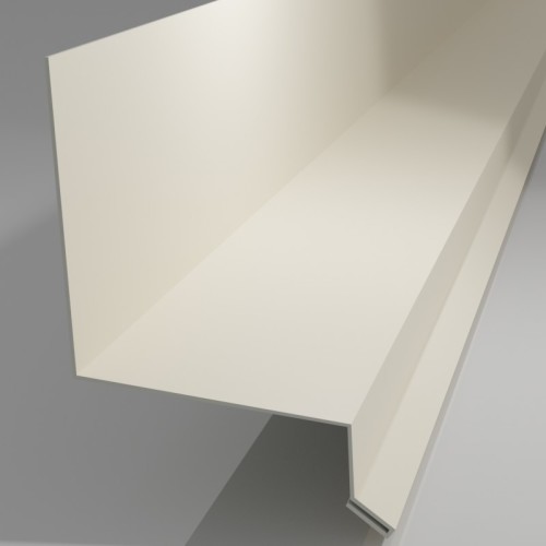Tropfkantenprofil über Tür/Fenster für 35 Trapez-/35 Sinusprofil 60x40x15x10 mm - Aluminium 25 my polyester beschichtet
