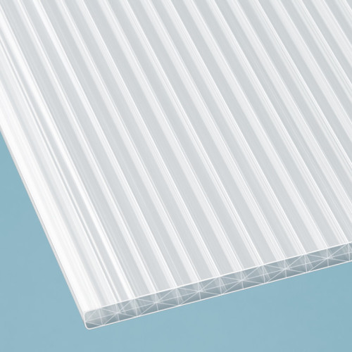 Stegplatte Polycarbonat X16 5-Fach Struktur opal/weiß 16mm Stärke 1200mm Breite