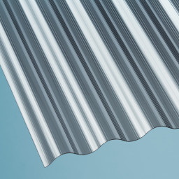 Sinus Polycarbonat Lichtplatten Profil 76/18 MUSTER Wellenprofil 0,9 mm 