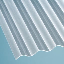 Acryl Lichtplatte Wabe Struktur Sinus 76/18, graphit, St&auml;rke 3, mm Breite 1,045 m