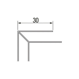 Eckprofil 90°  für 9 mm PVC Paneele Länge 3,00 m