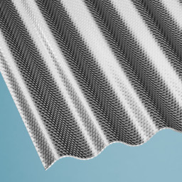 Acryl Lichtplatte Wabe Struktur Sinus 76/18, graphit, Stärke 3, mm Breite 1,045 m