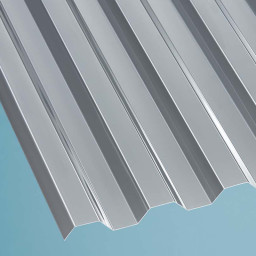Lichtplatte Polycarbonat Trapez 76/18 Thermic grau 1,00 mm St&auml;rke 1,04 m Breite