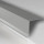 Traufenblech 80 x 30 mm - Aluminium 25my Polyesterlack beschichtet weißaluminium - RAL 9006 2,00 m 95°