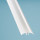 PVC Klemmdeckel für einfaches Alu Verlegeprofil, Stärke , mm Breite  m